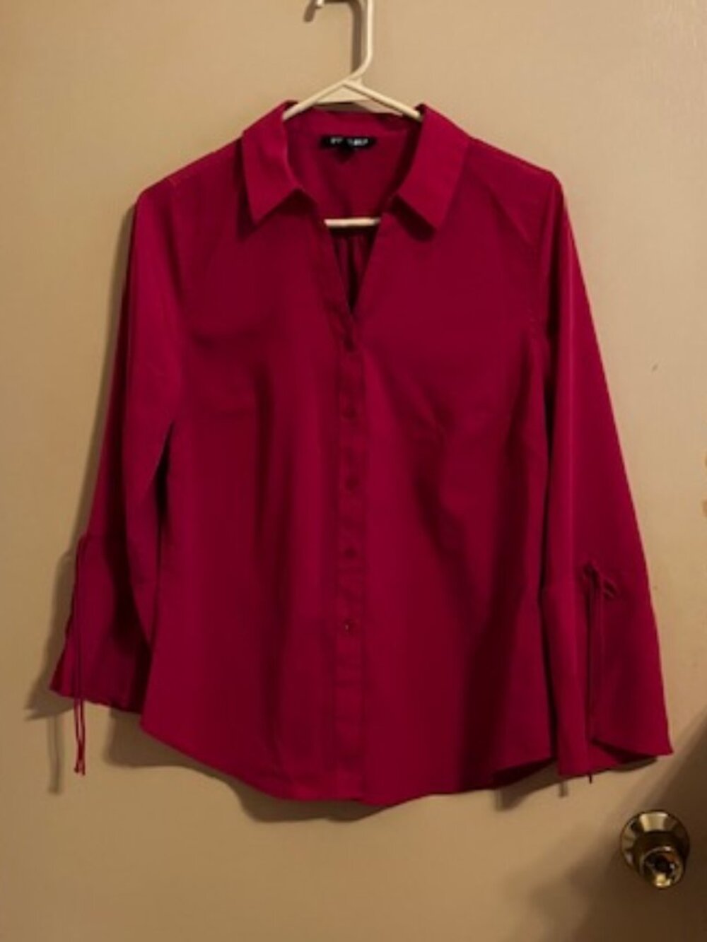 Mauve Blouse with Bell Sleeves